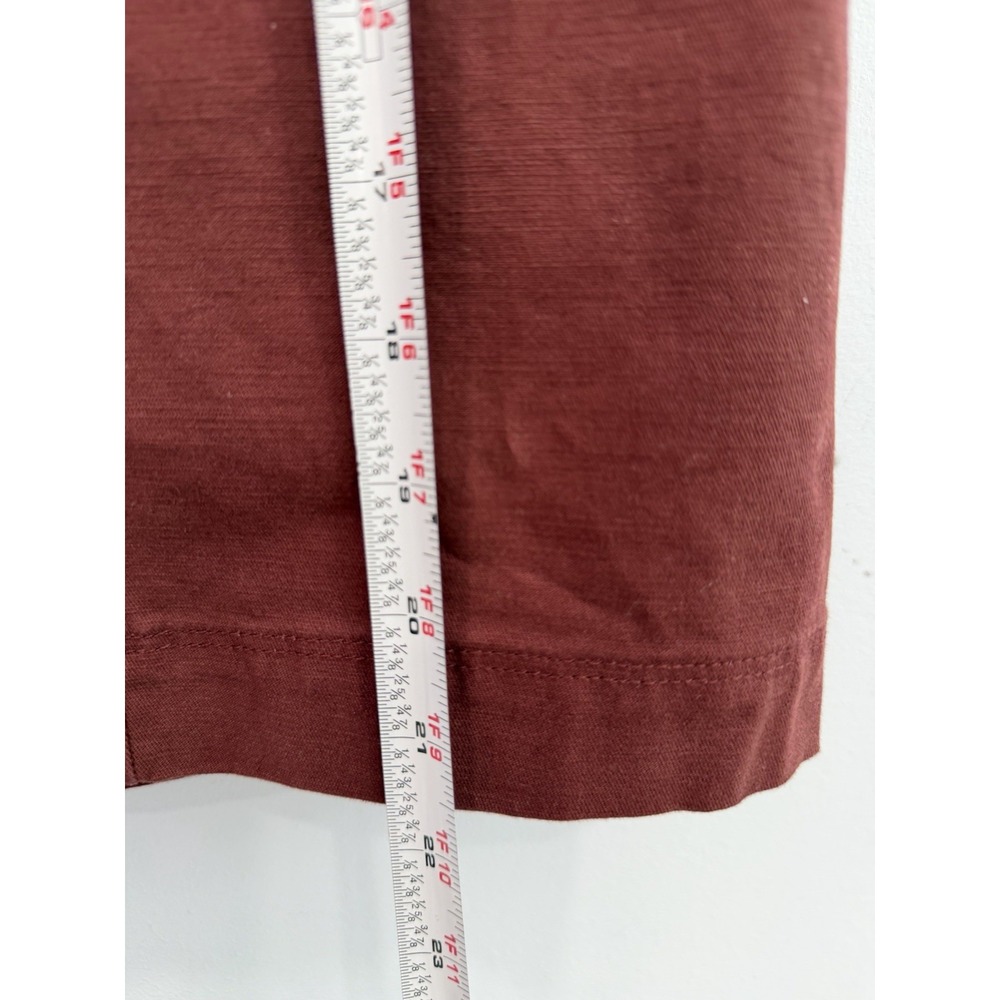 Duluth Trading Co Women's Skirt Size 16 Burgundy Button Front Cotton Blend - Picture 7 of 7